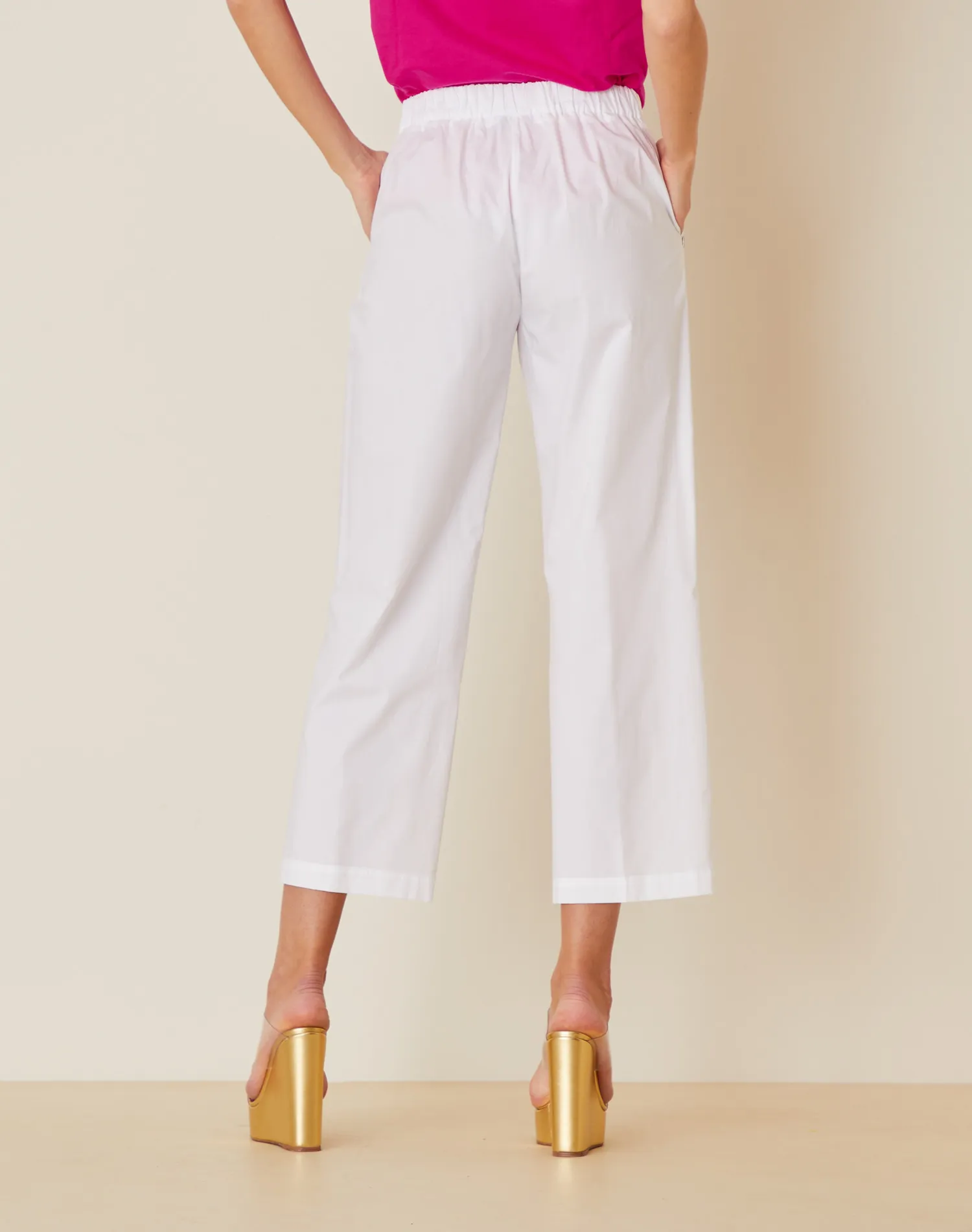  PANTALONI IN POPELINE DI COTONE