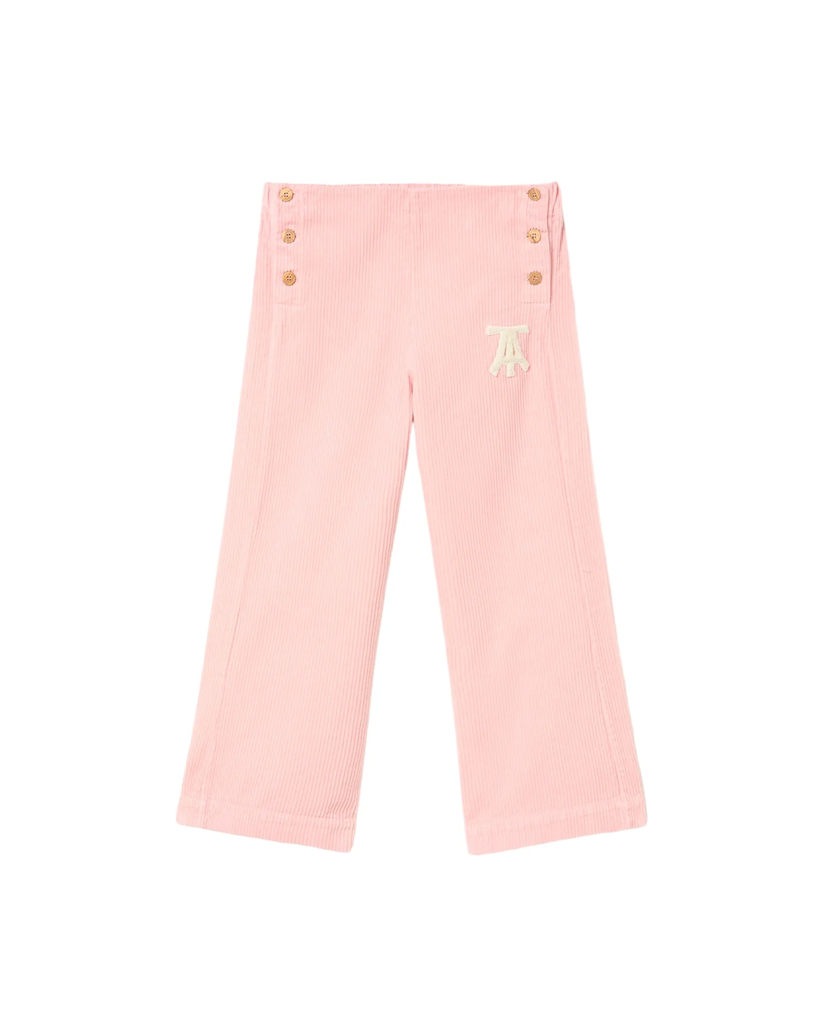 Pantaloni rosa in velluto a coste per bambina