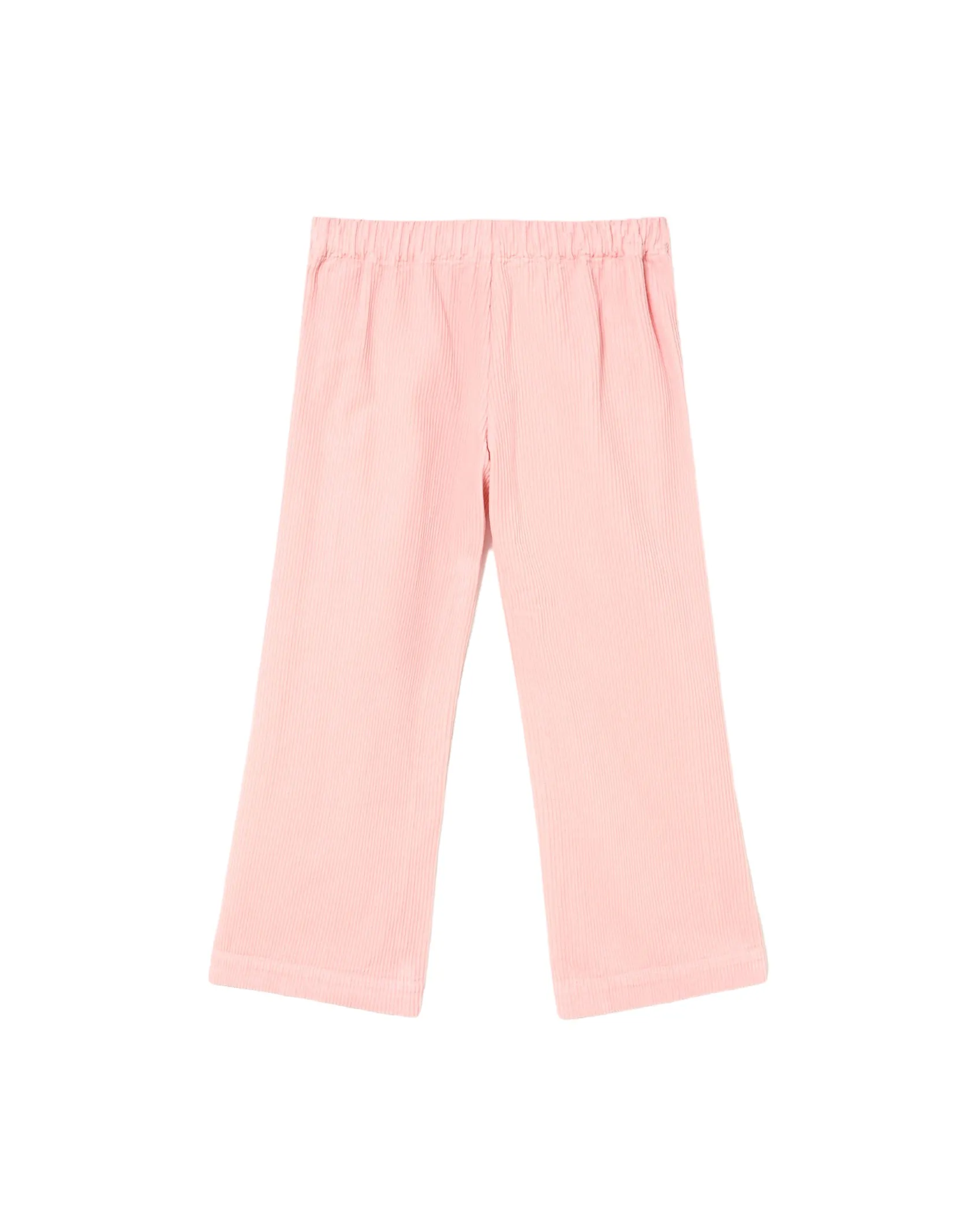 Pantaloni rosa in velluto a coste per bambina