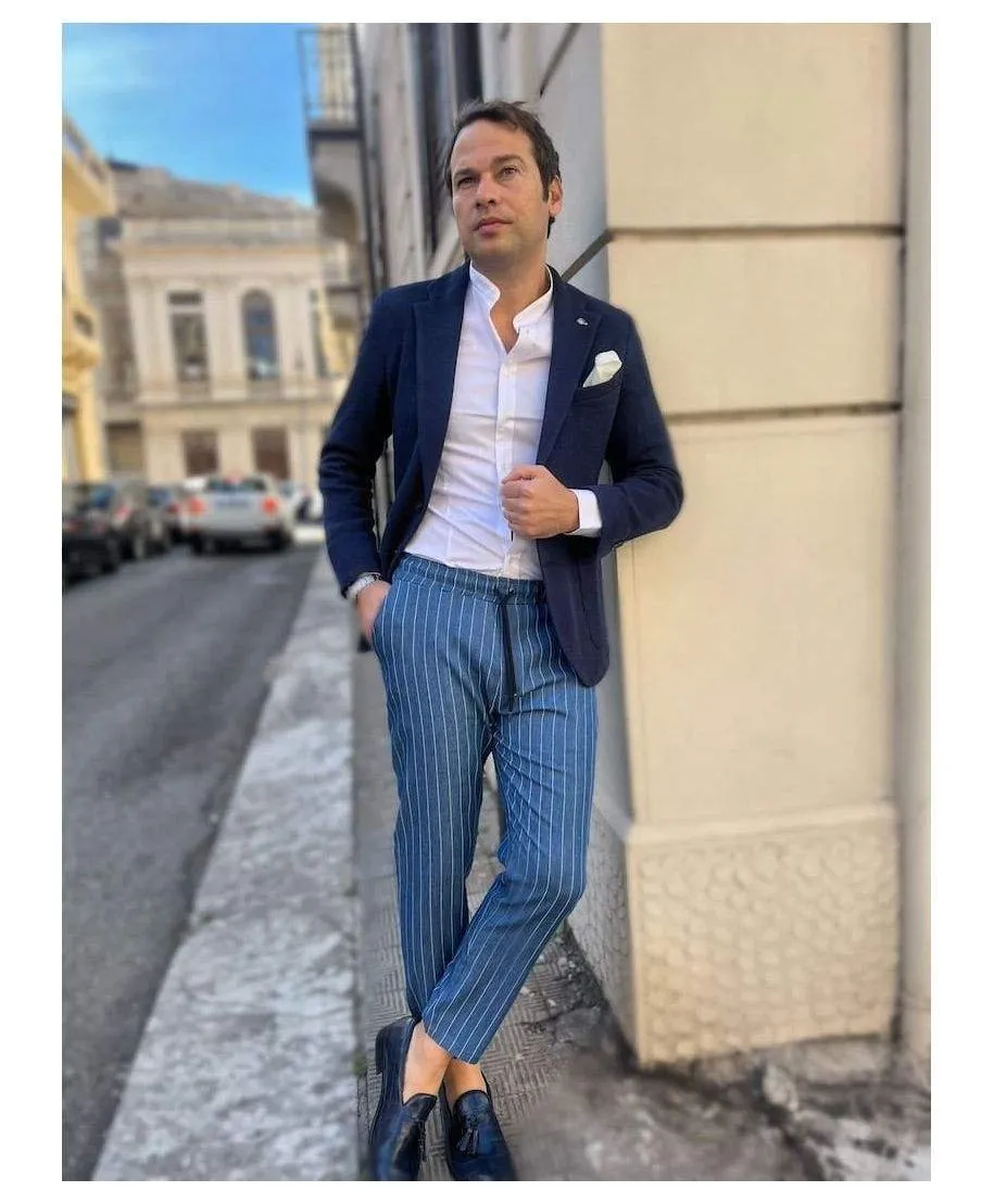 Pantaloni uomo con laccio, Paul Miranda - Pantalaccio gessato