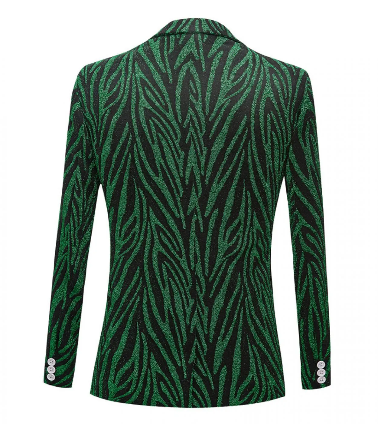 Plyesxale Us Size Fashion Blazer a righe per uomo Elegante uomo Cantante Stage Blazer Giacca blu verde Terno Masculino