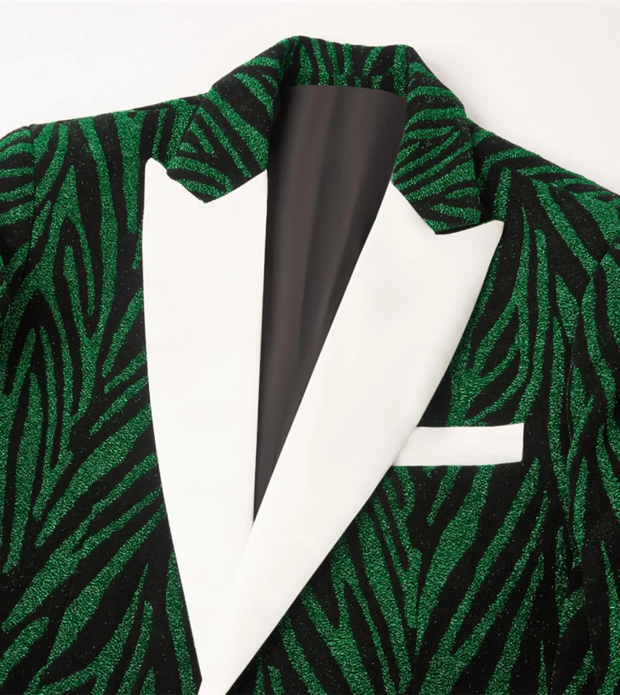 Plyesxale Us Size Fashion Blazer a righe per uomo Elegante uomo Cantante Stage Blazer Giacca blu verde Terno Masculino