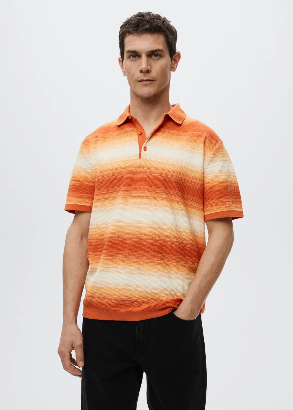 Polo maglia sfumata