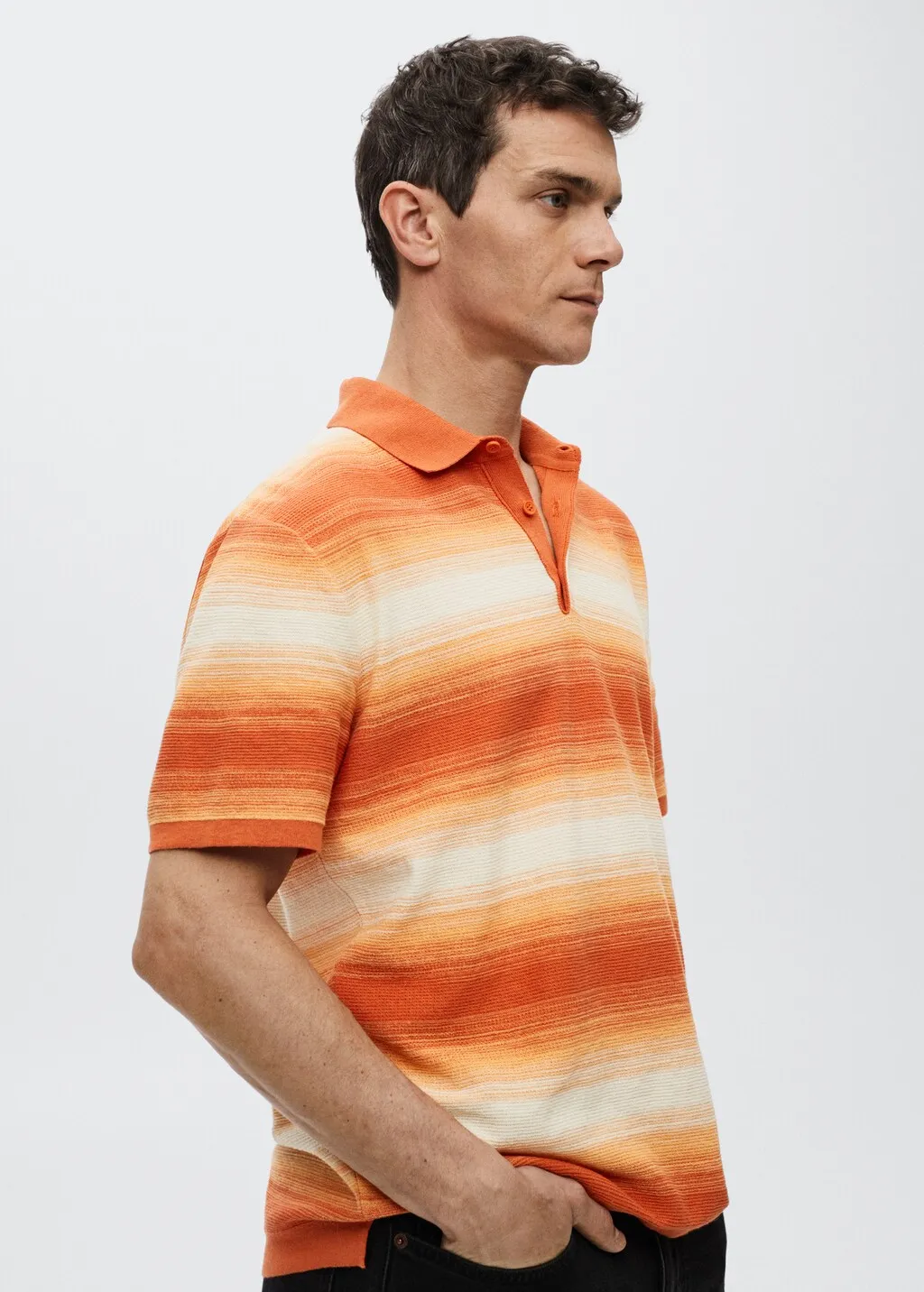 Polo maglia sfumata