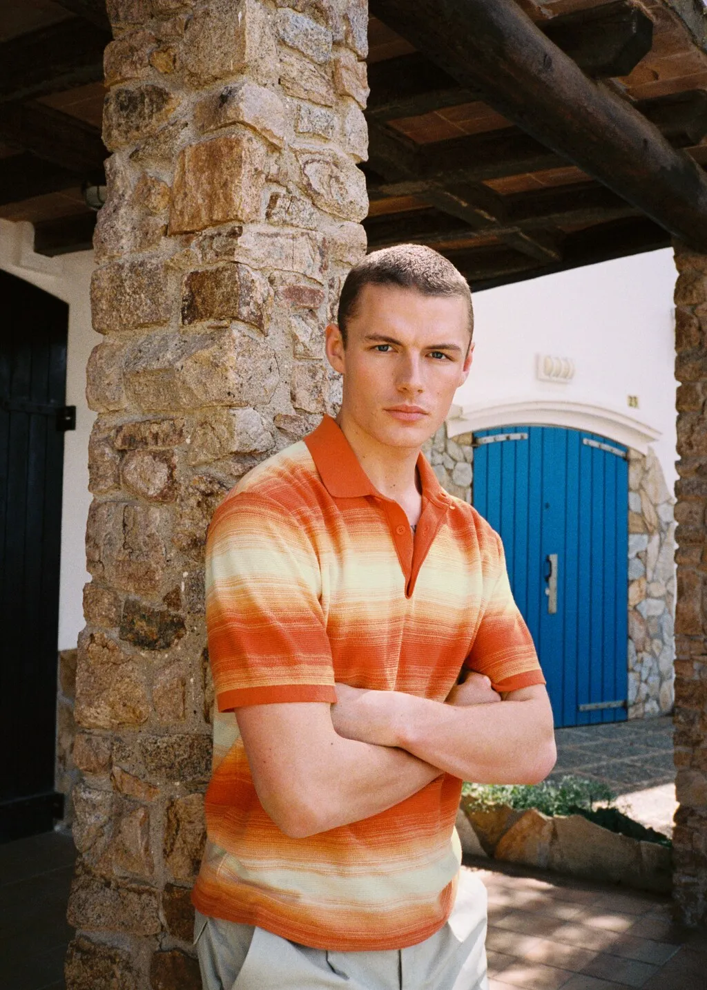 Polo maglia sfumata