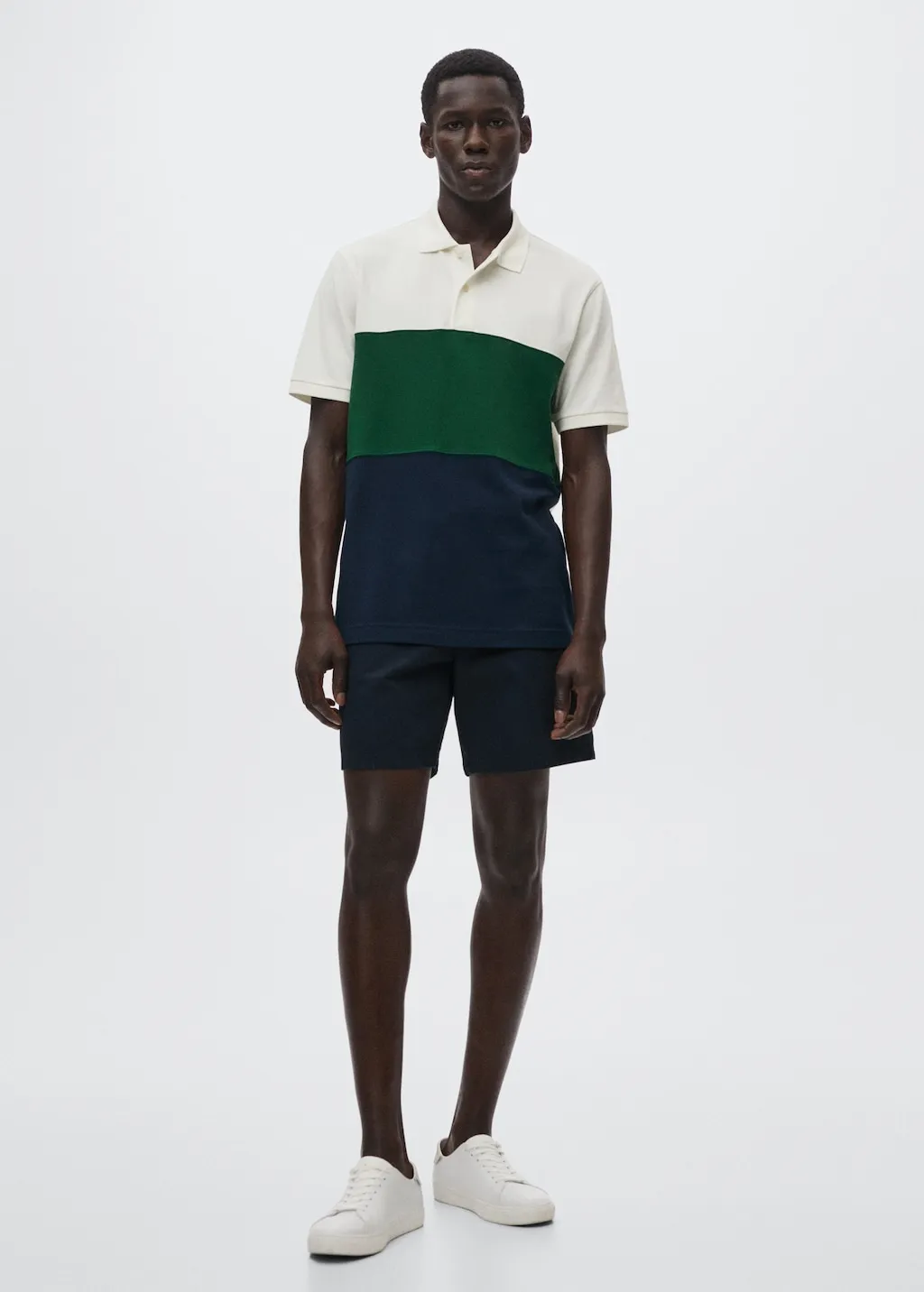 Polo piqué color block
