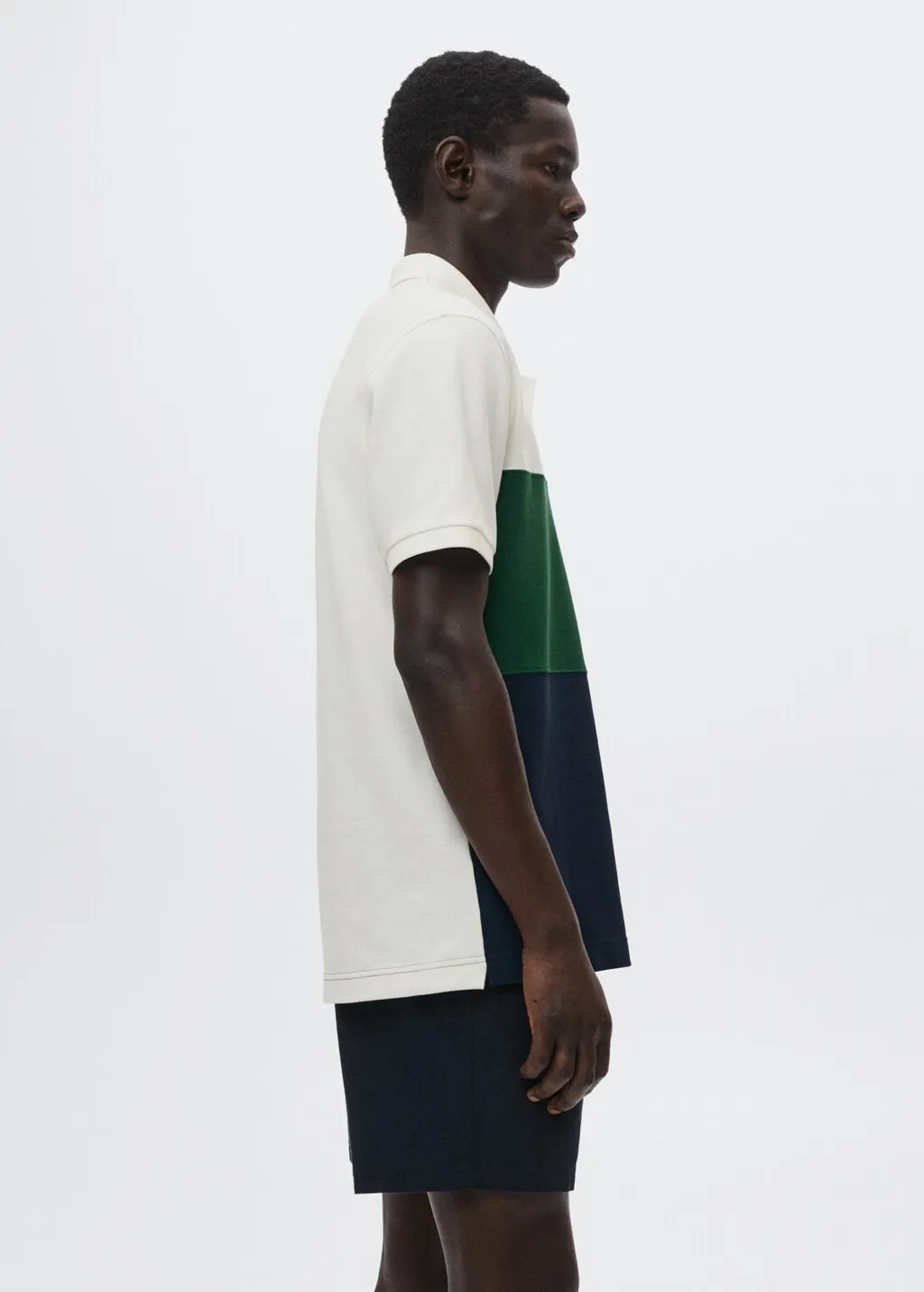 Polo piqué color block