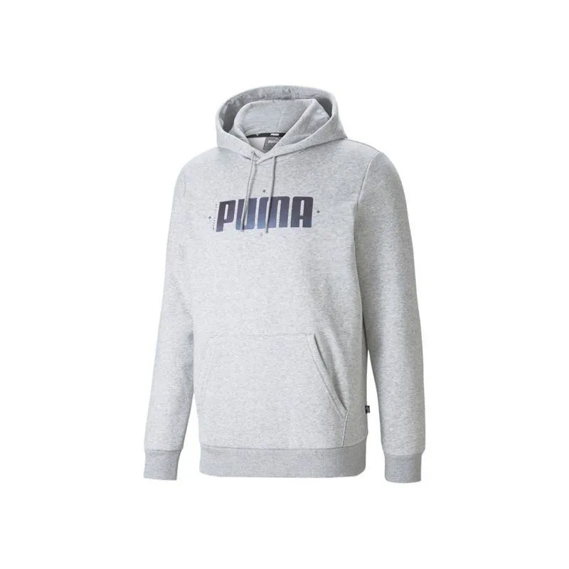 PUMA FELPA UOMO CYBER GRAPHIC  HOODIE COLORE GRIGIO MELANGE