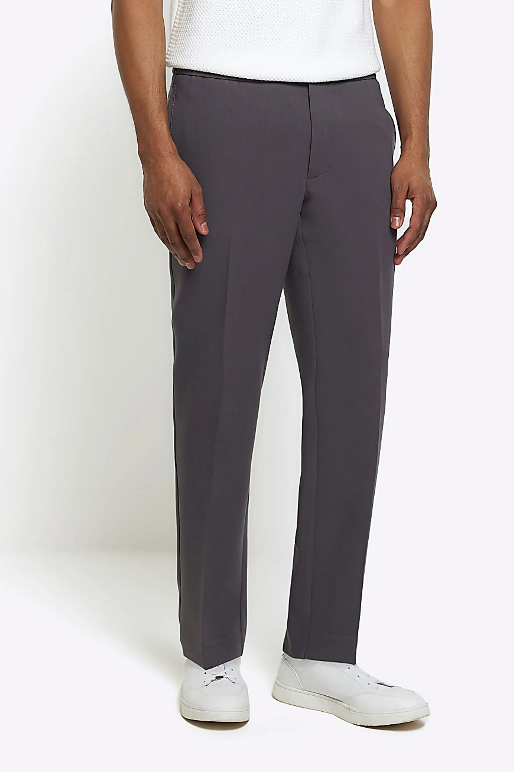 River Island - Pantaloni in doppio jersey con elastico    