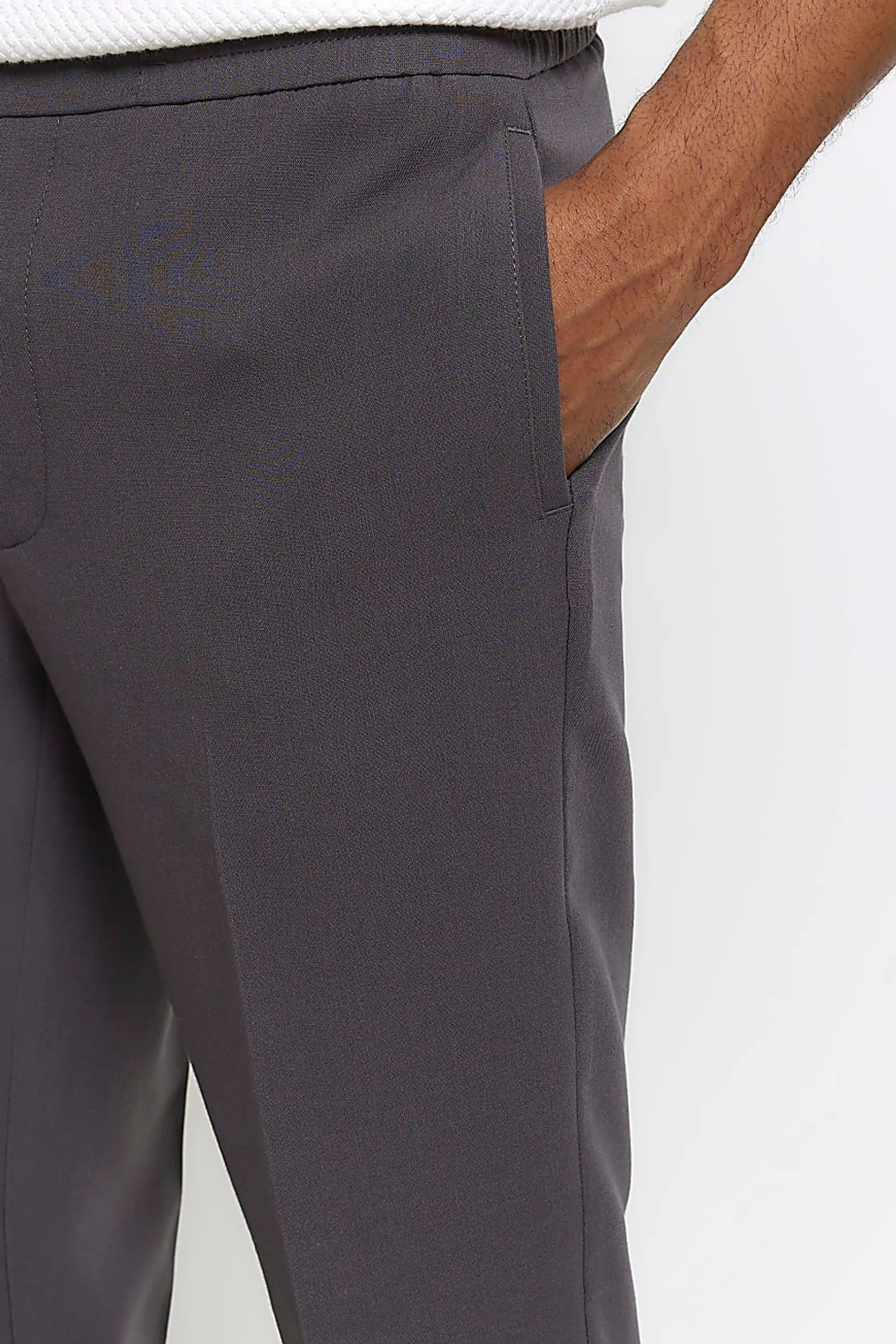 River Island - Pantaloni in doppio jersey con elastico    
