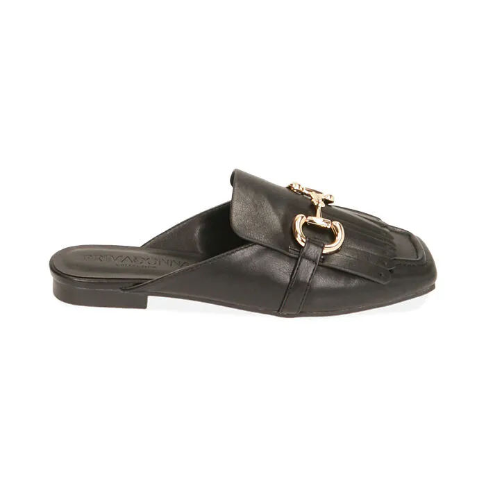 Sabot neri con frange