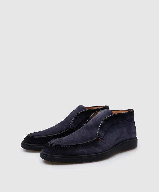 Santoni Deserti in camoscio blu MGDG17823OOTEGEX