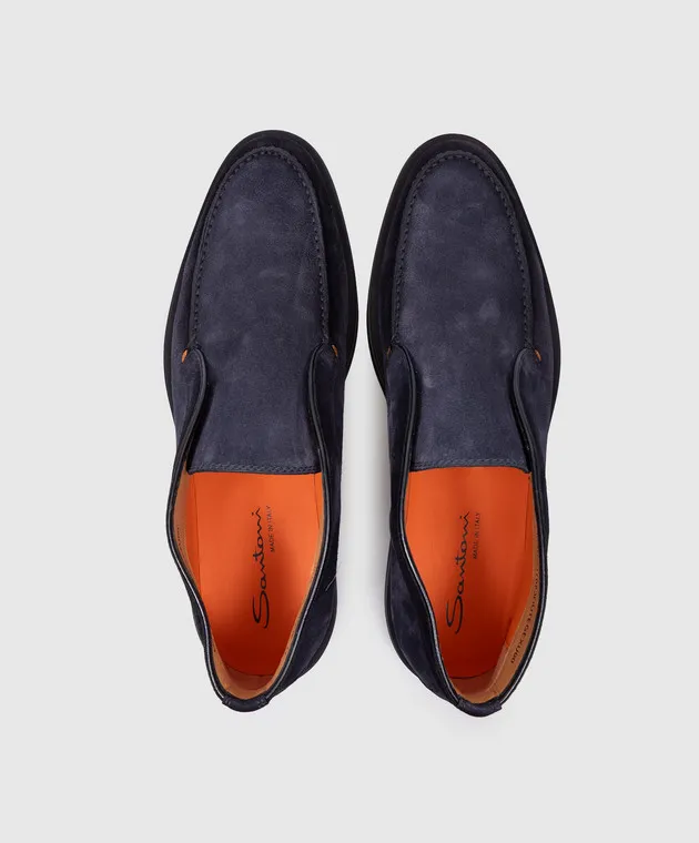 Santoni Deserti in camoscio blu MGDG17823OOTEGEX