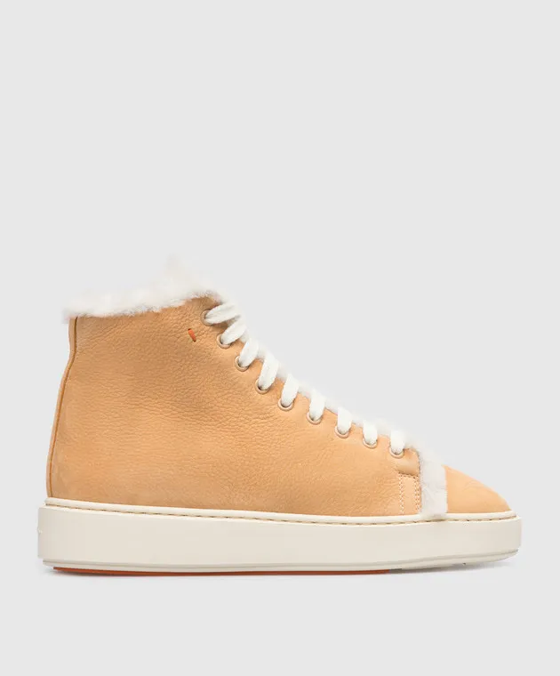 Santoni Scarpe alte in pelle marrone WBCD61041TIAPEMO