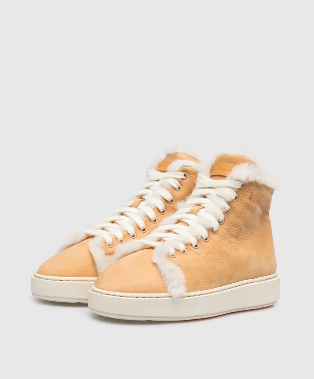 Santoni Scarpe alte in pelle marrone WBCD61041TIAPEMO