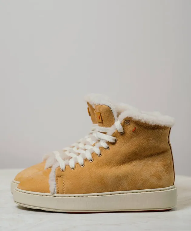 Santoni Scarpe alte in pelle marrone WBCD61041TIAPEMO