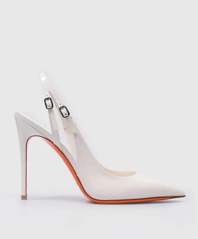Santoni Slingback in vernice bianca WDSX70298HA2TVHD