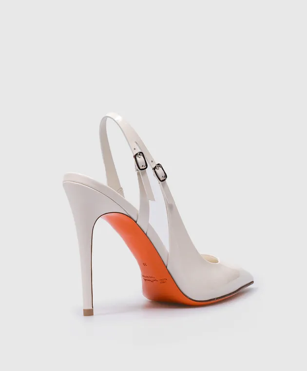 Santoni Slingback in vernice bianca WDSX70298HA2TVHD