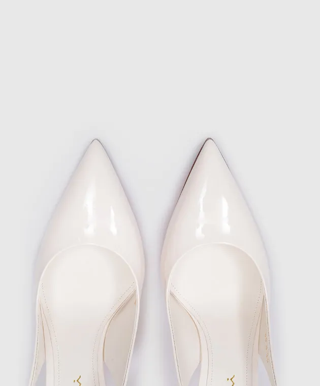 Santoni Slingback in vernice bianca WDSX70298HA2TVHD