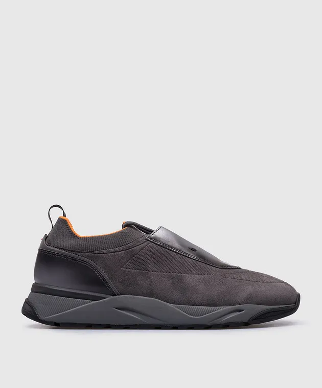 Santoni Sneakers HEYDAY combinate grigie con una sfumatura MBIO22042ANENCXB