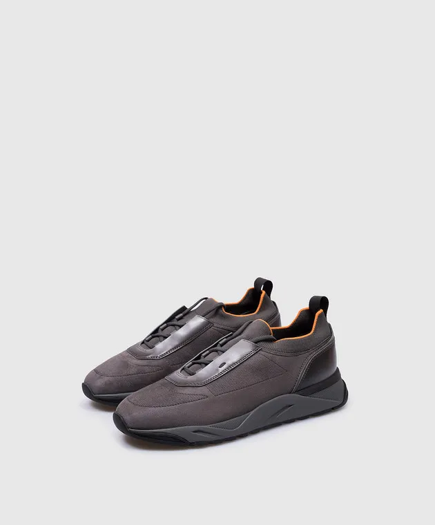 Santoni Sneakers HEYDAY combinate grigie con una sfumatura MBIO22042ANENCXB