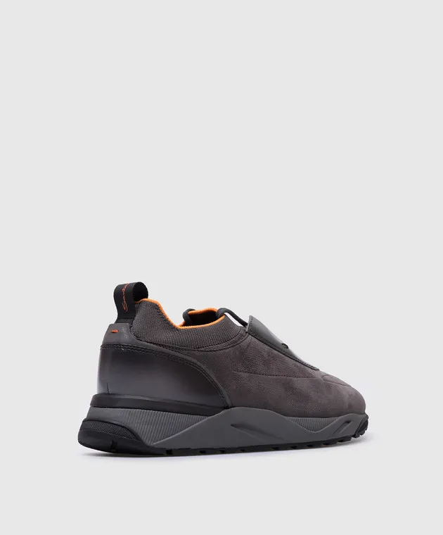 Santoni Sneakers HEYDAY combinate grigie con una sfumatura MBIO22042ANENCXB