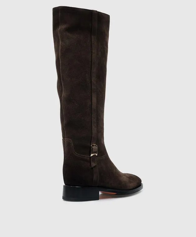 Santoni Stivali in camoscio marrone WSHM71084BJ2NHSY