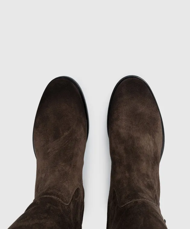 Santoni Stivali in camoscio marrone WSHM71084BJ2NHSY