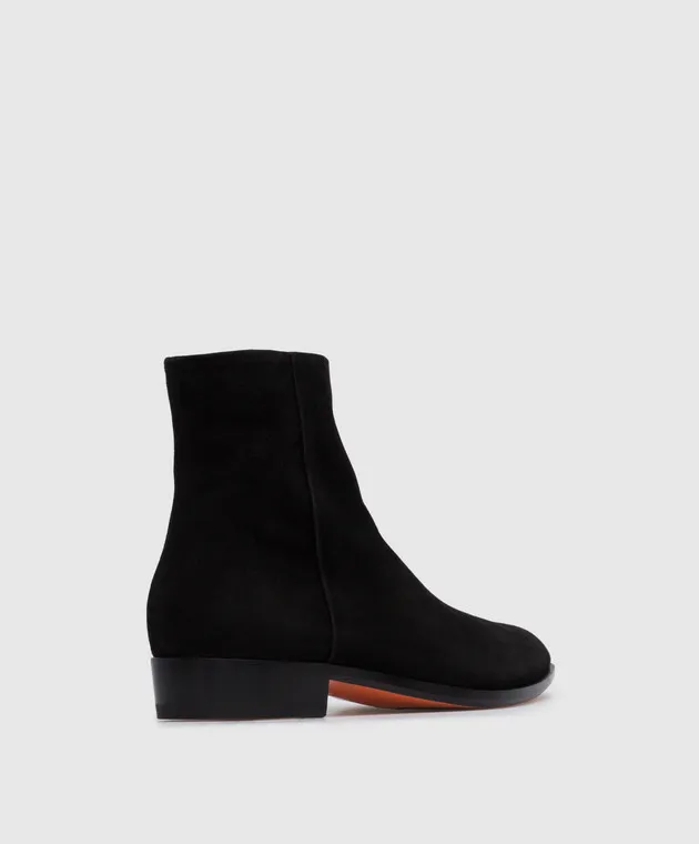 Santoni Stivali neri in camoscio WTGX70255BI3BMGD