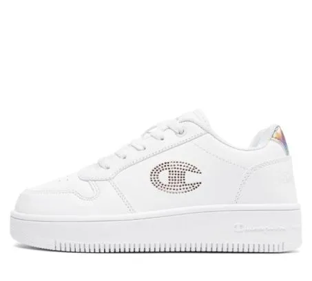 Scarpe Donna Champion G Rebound Platform Glitters G GS S32872 CHA WW008 Bianco