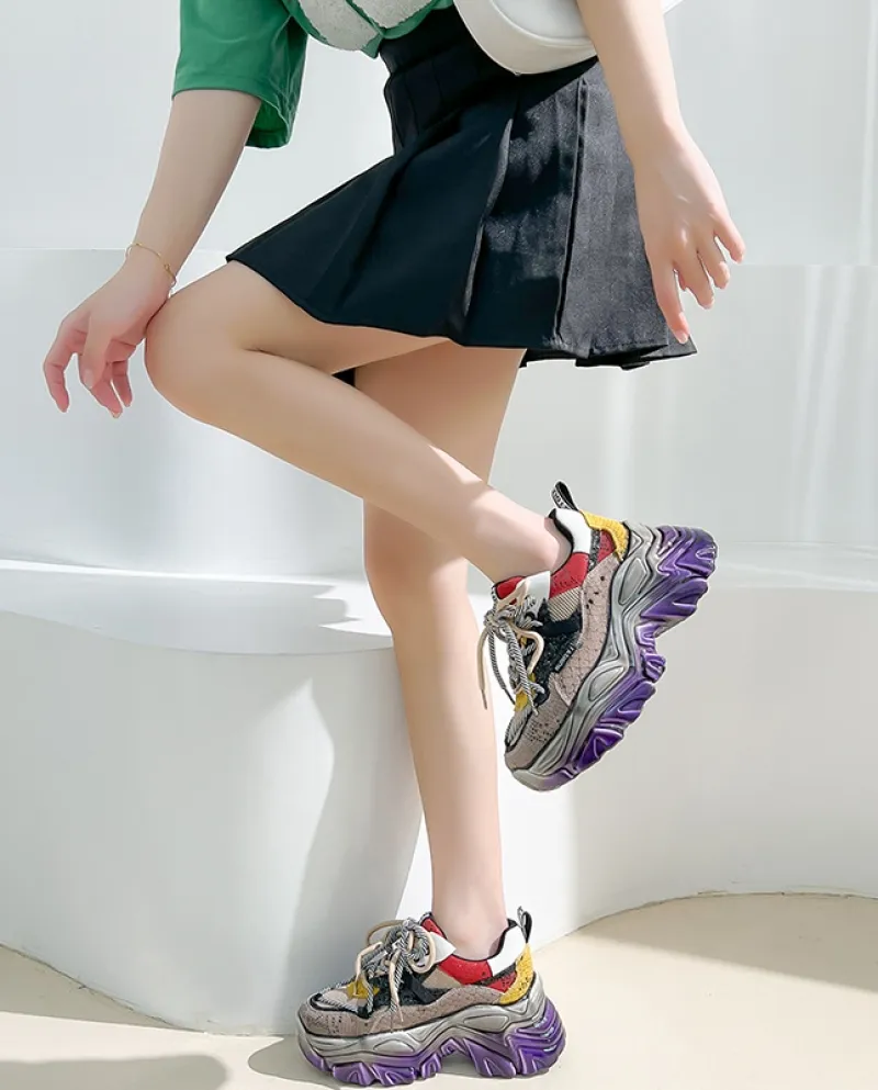 Scarpe sportive casuali da donna nuove con fondo spesso rialzato All-match
