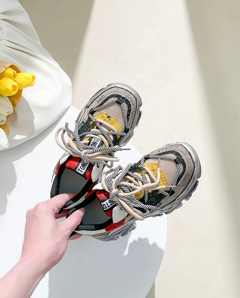 Scarpe sportive casuali da donna nuove con fondo spesso rialzato All-match