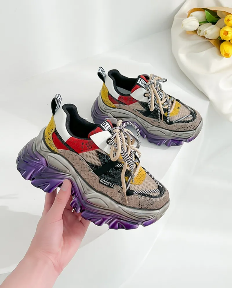 Scarpe sportive casuali da donna nuove con fondo spesso rialzato All-match