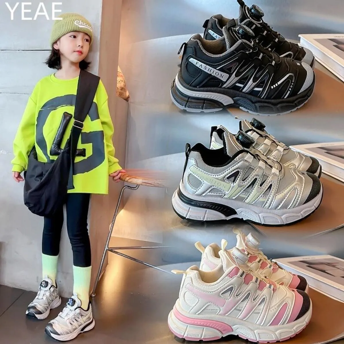 Scarpe sportive nuove per bambini alla moda autunnali Scarpe da papà Studenti Tutte le partite Tendenza sportiva per bambini Tra