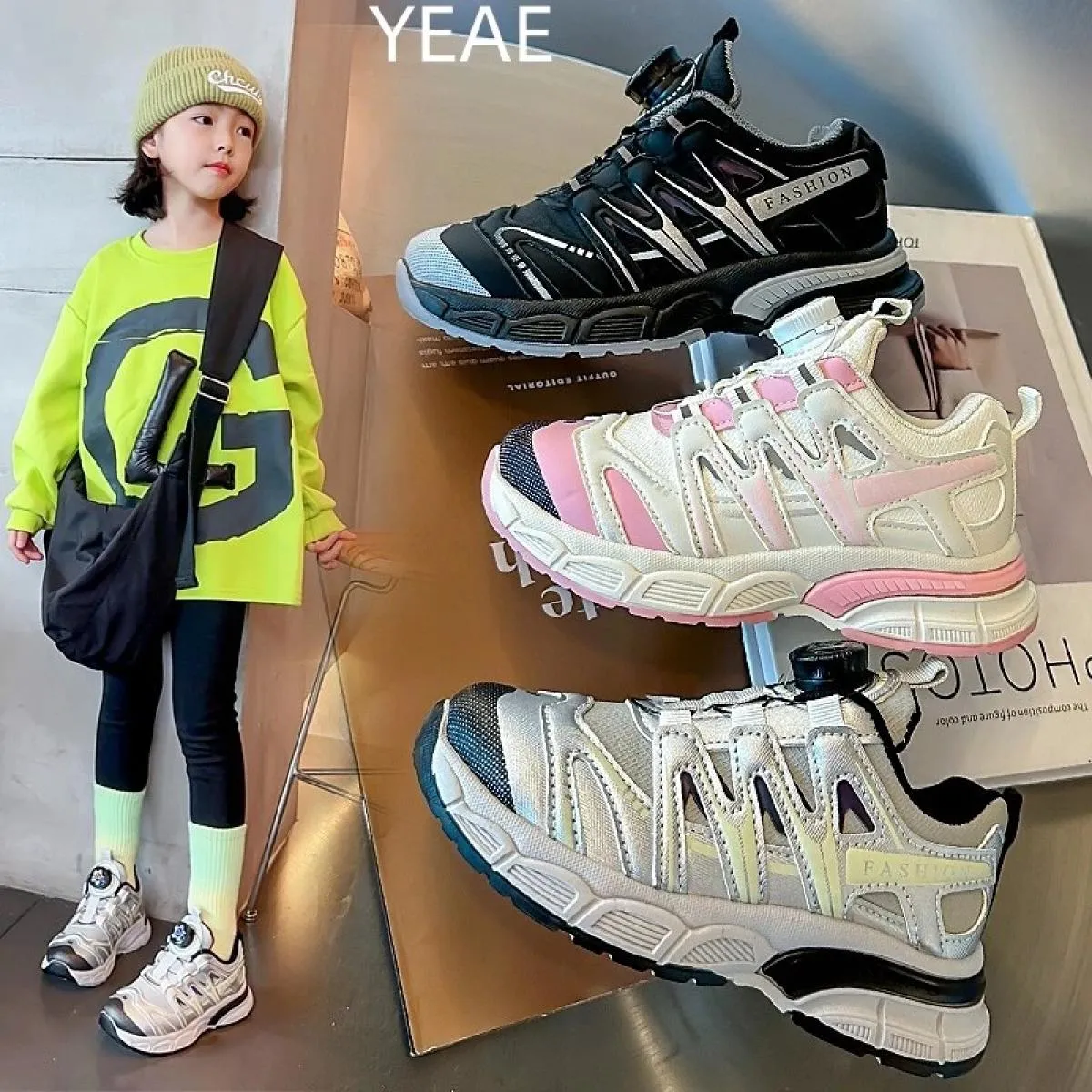 Scarpe sportive nuove per bambini alla moda autunnali Scarpe da papà Studenti Tutte le partite Tendenza sportiva per bambini Tra
