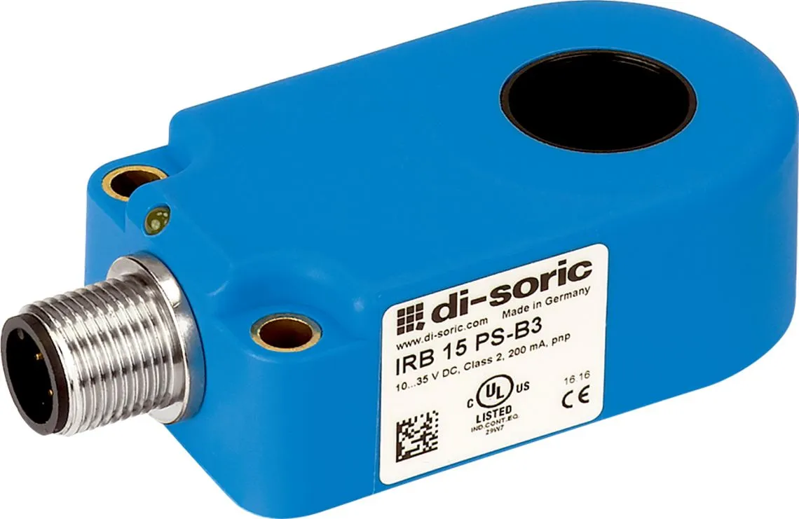 Sensore di prossimità induttivo Ad anello Di-Soric, M12, 10 → 35 V dc