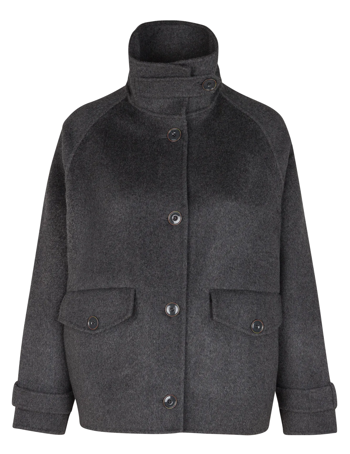  SESSUN   VALLEY NEVADO - Cappotto corto collo alto in misto lana | Grigio