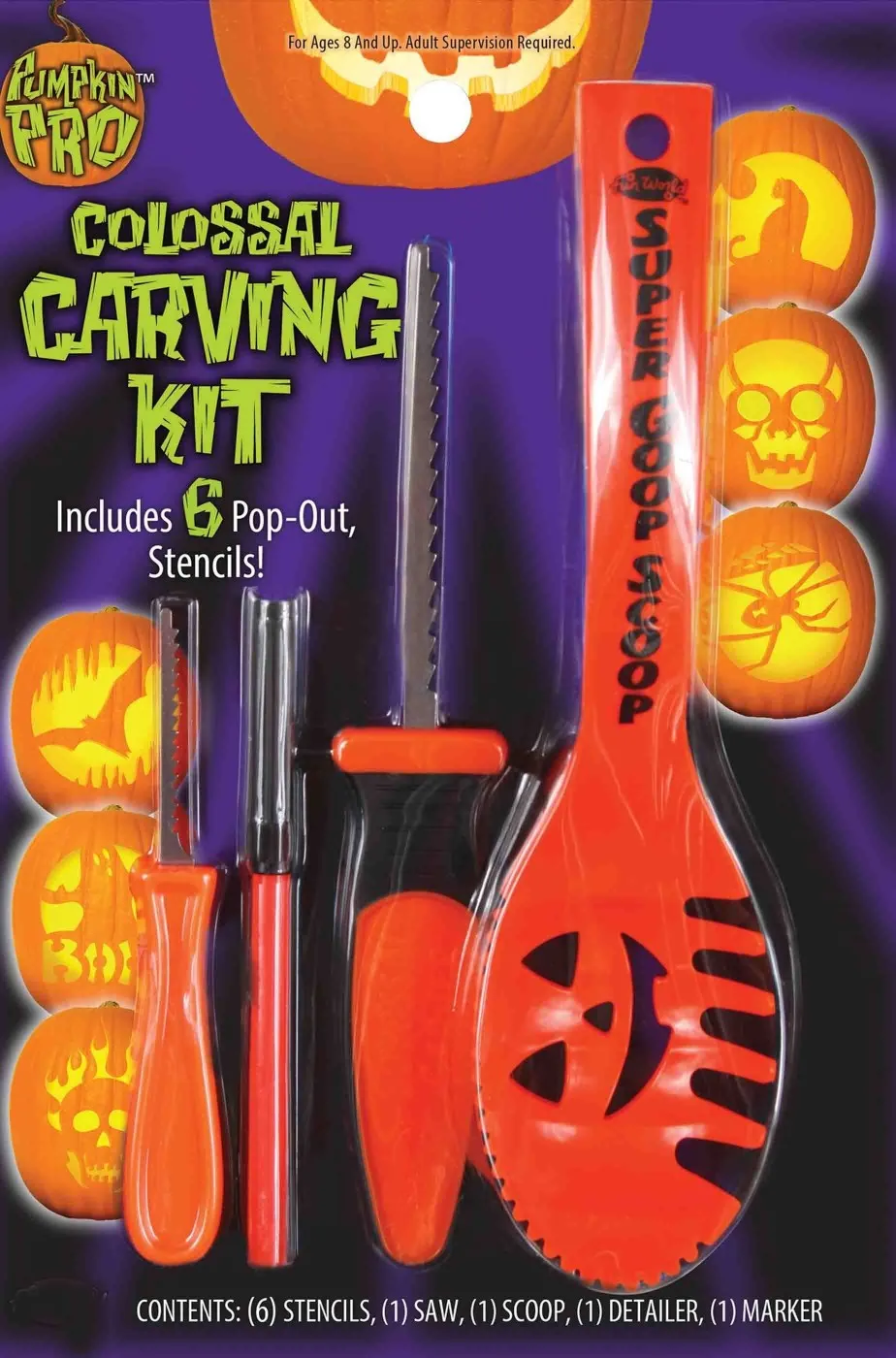 Set o kit di posate per intagliare la zucca ad Halloween