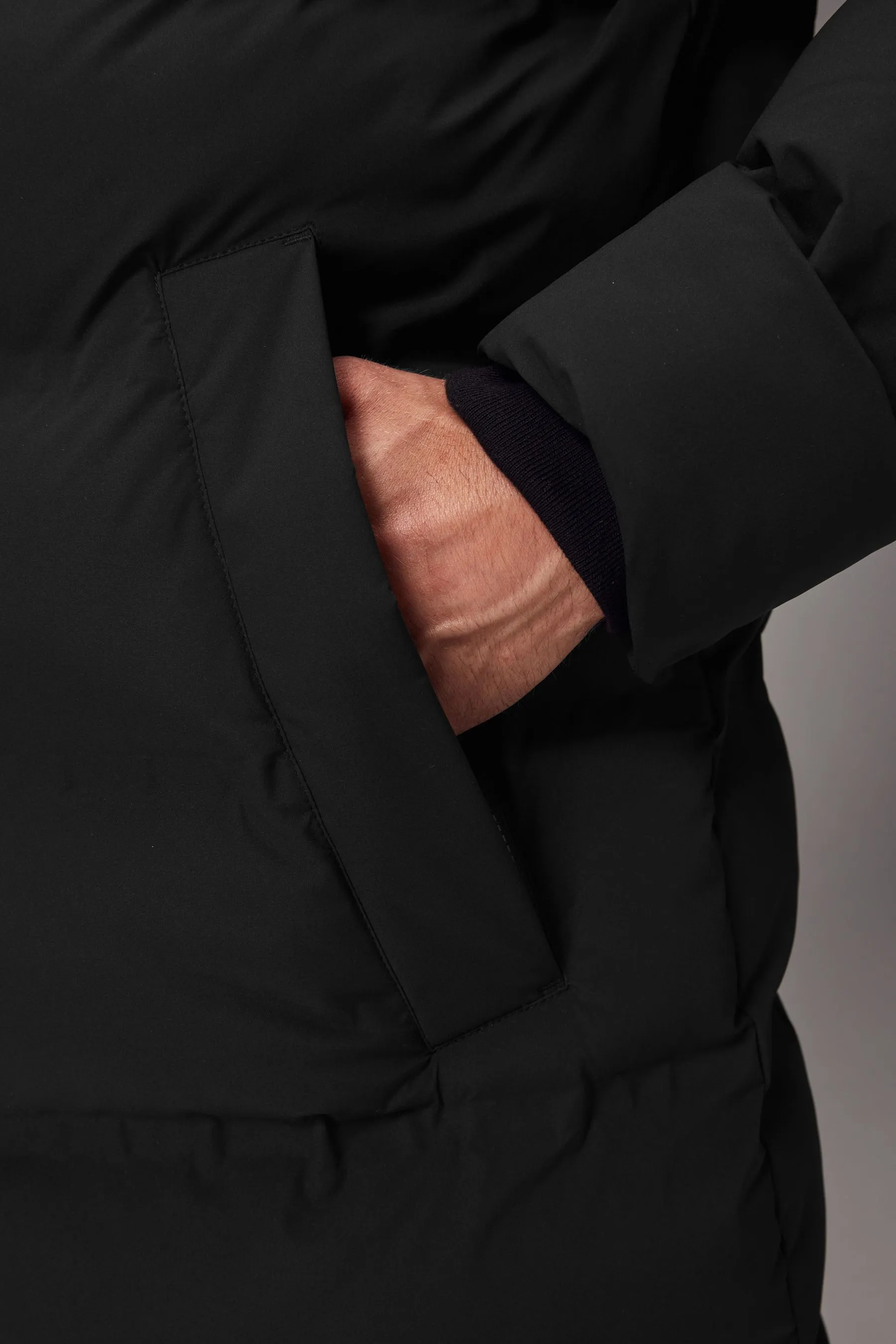 Shower Resistant Heatseal Hooded Puffer Coat    