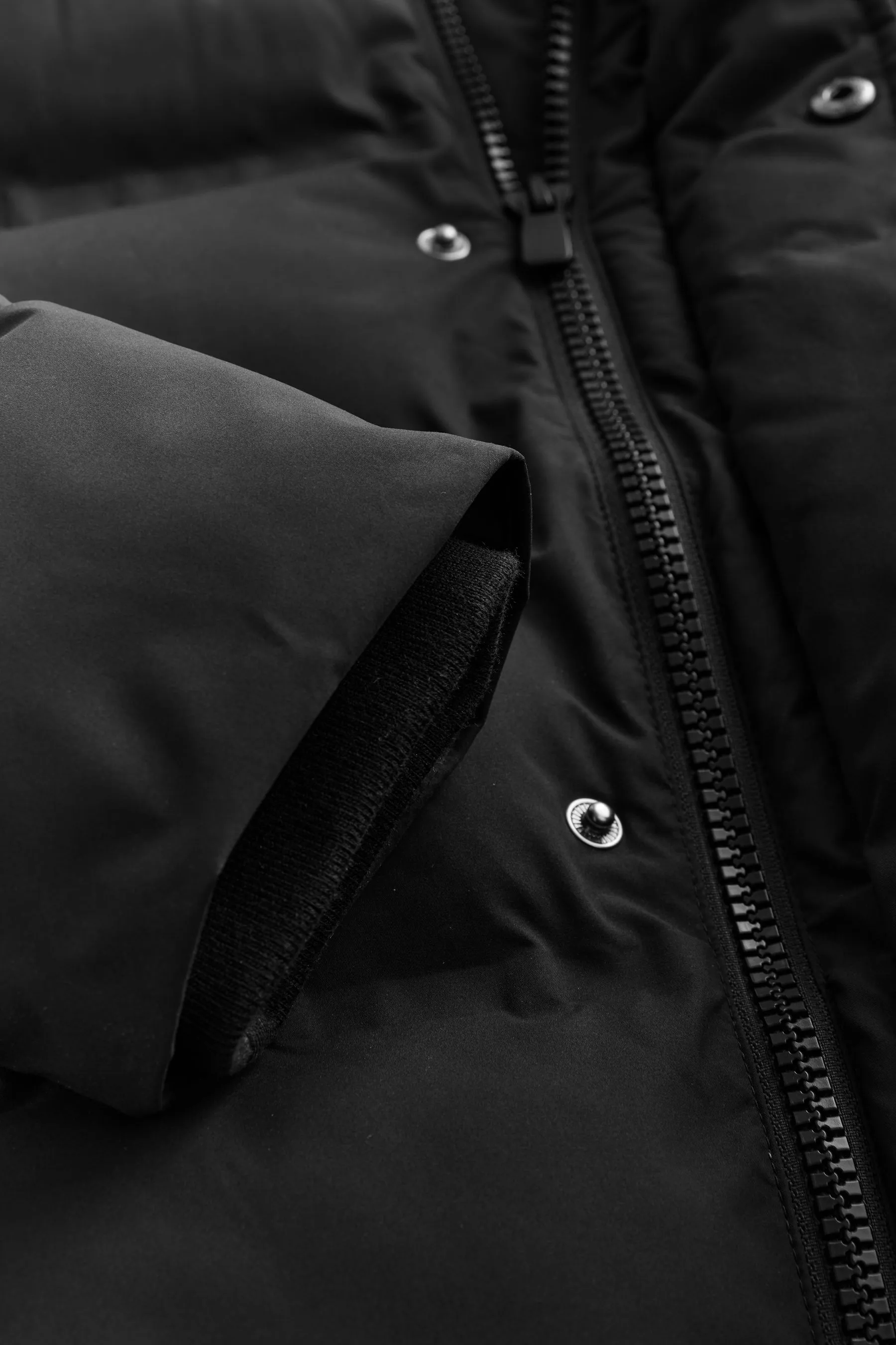 Shower Resistant Heatseal Hooded Puffer Coat    