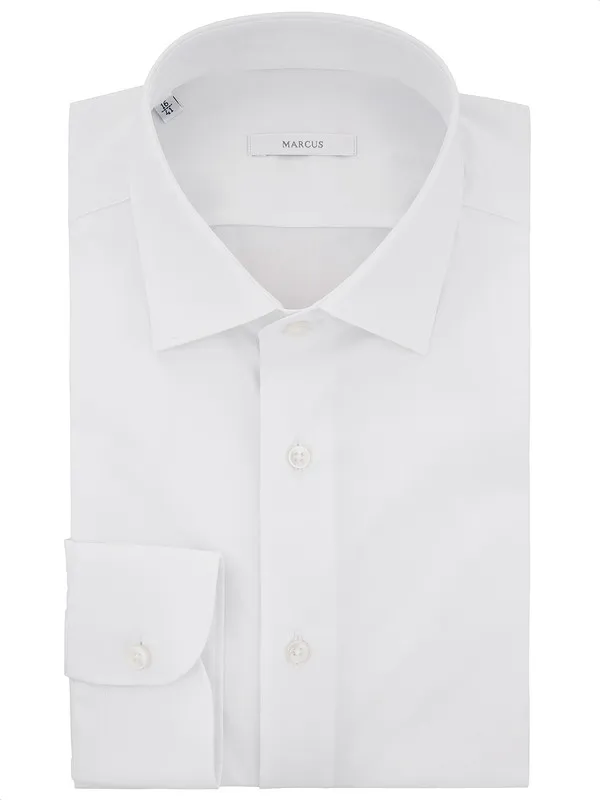 Slim white shirt in stretch fabric