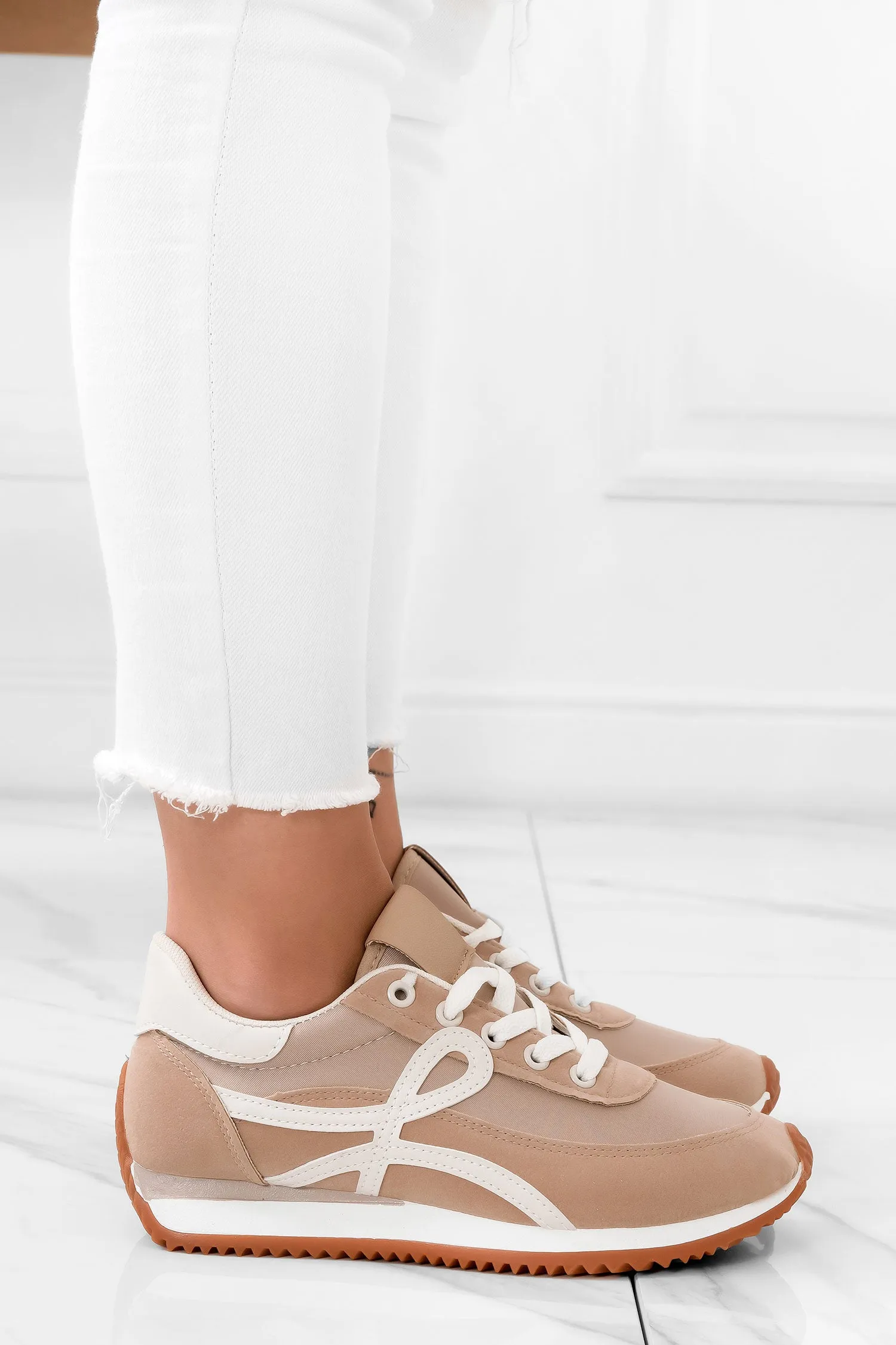 Sneakers sportive beige