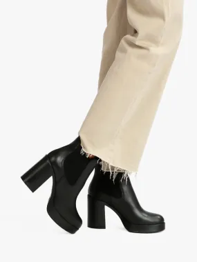 Solada Bottine Chelsea en cuir pour femme