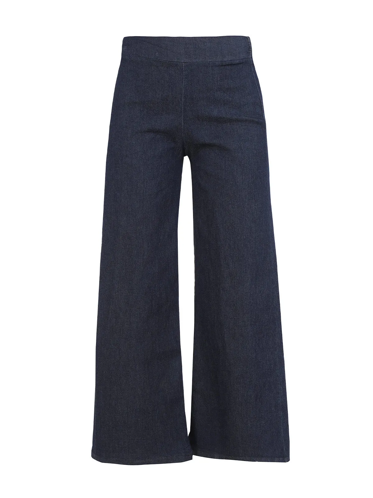 Solada Pantalon palazzo femme effet denim