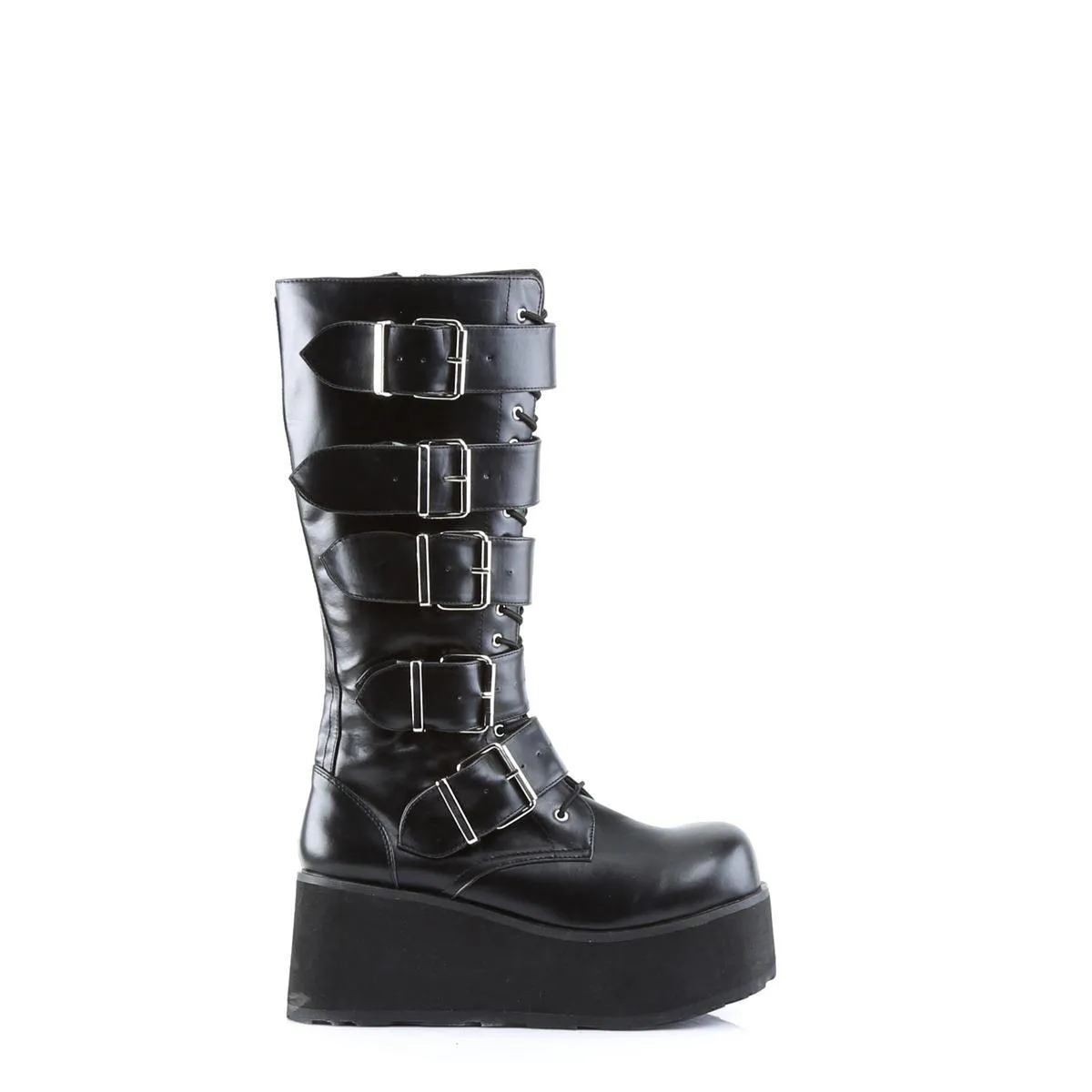 Stivali con zeppa al ginocchio Demonia Trashville Unisex Goth Punk Emo Plateau