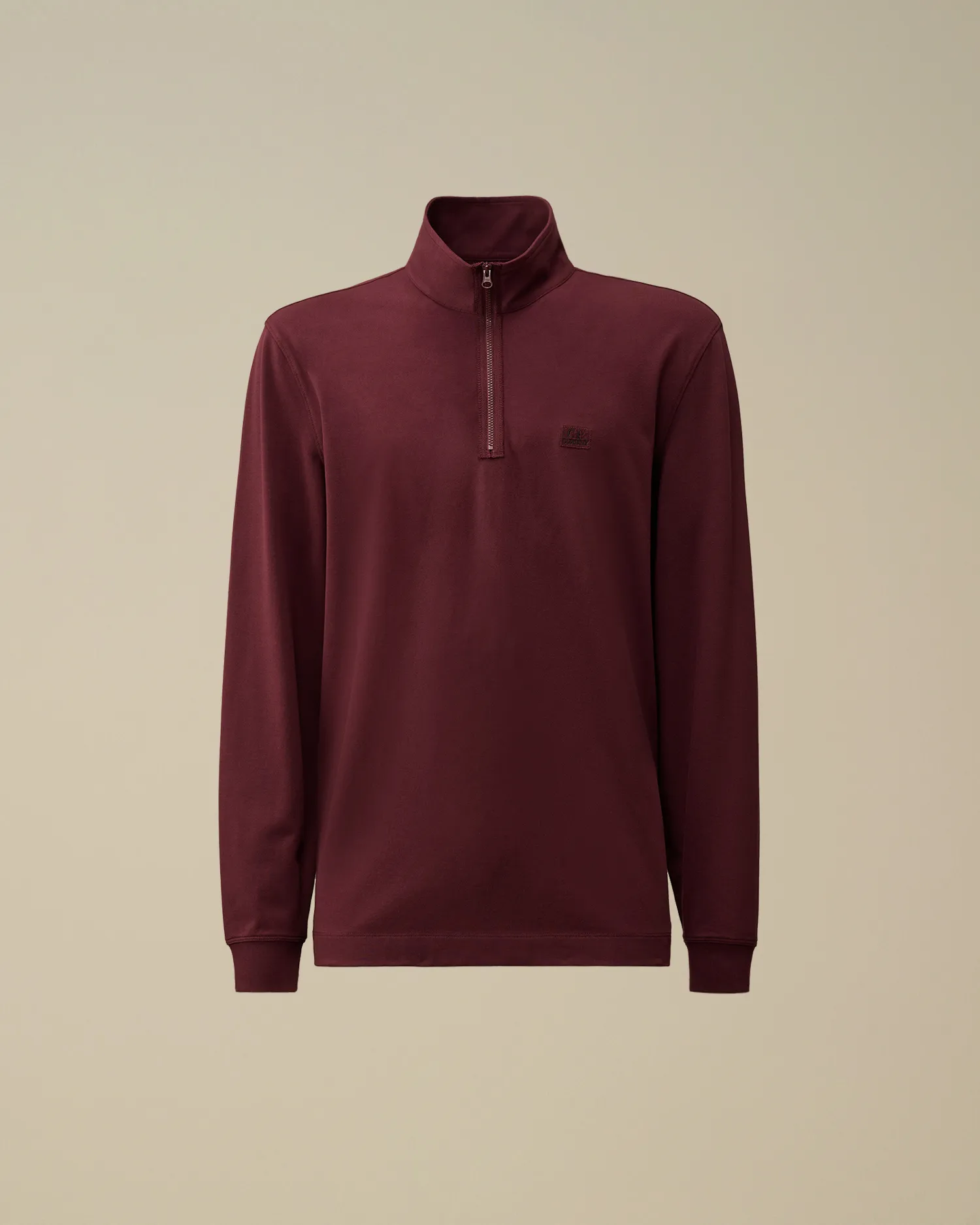Stretch Piquet Longsleeve Zipped Polo