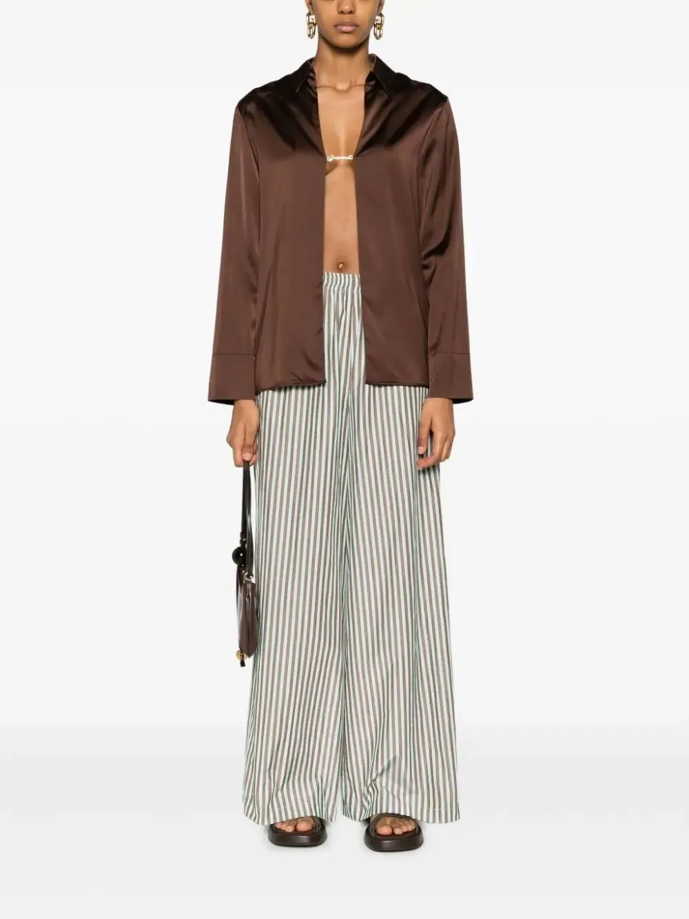 Striped `Chic Taffetas` Palazzo Pants