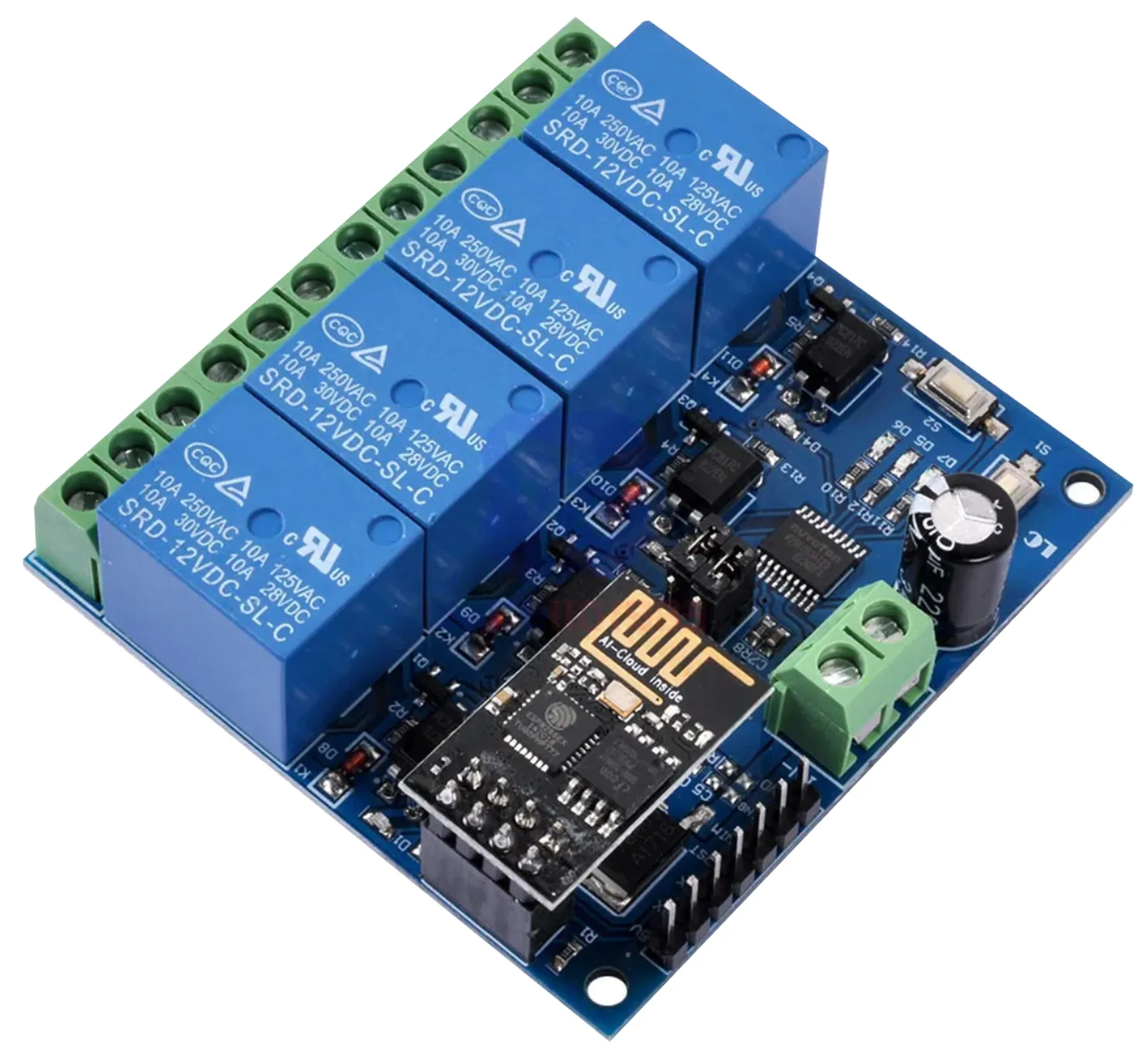 Strumento di sviluppo comunicazione e wireless Seeit ESP-RELAY04-5V, 160Hz