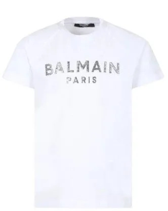 T-shirt con logo Balmain A/I 2024