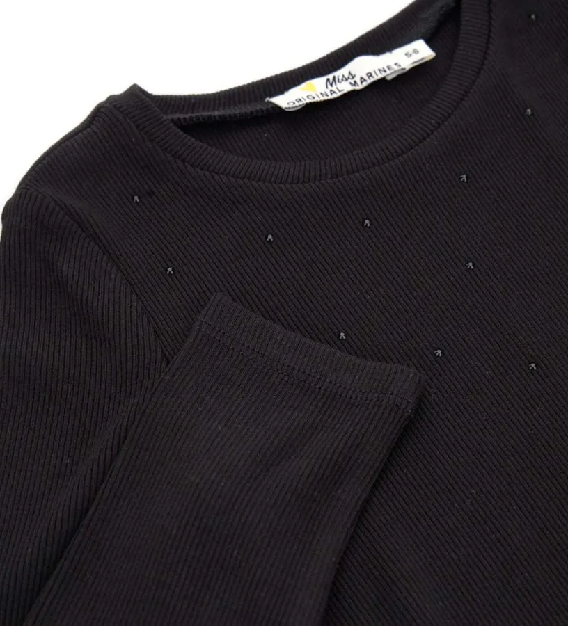 --T-shirt con strass-